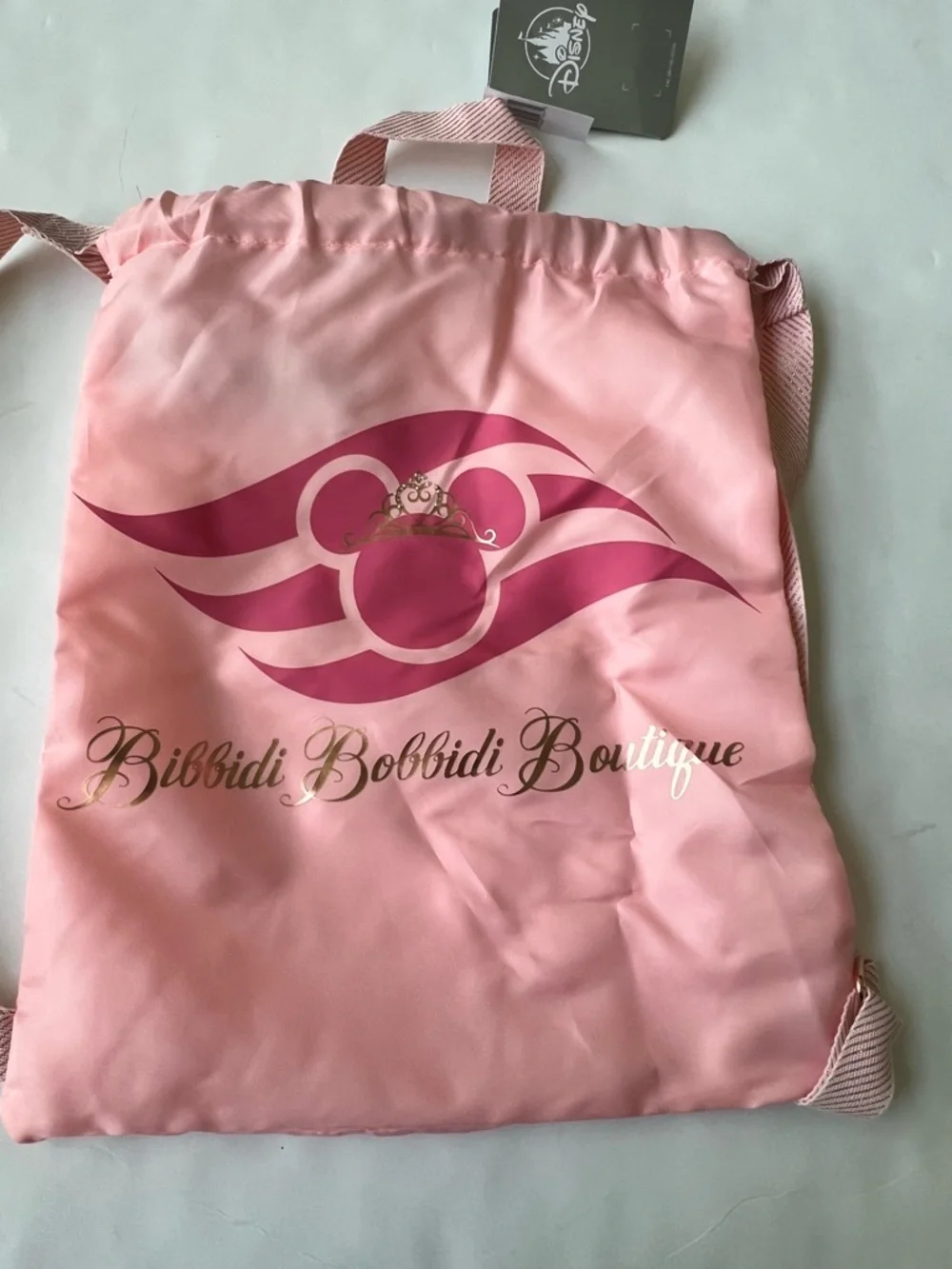 NWT Disney Cruise Bibbidi Bobbidi Boutique Princess Sash Backpack & Shirt XL
